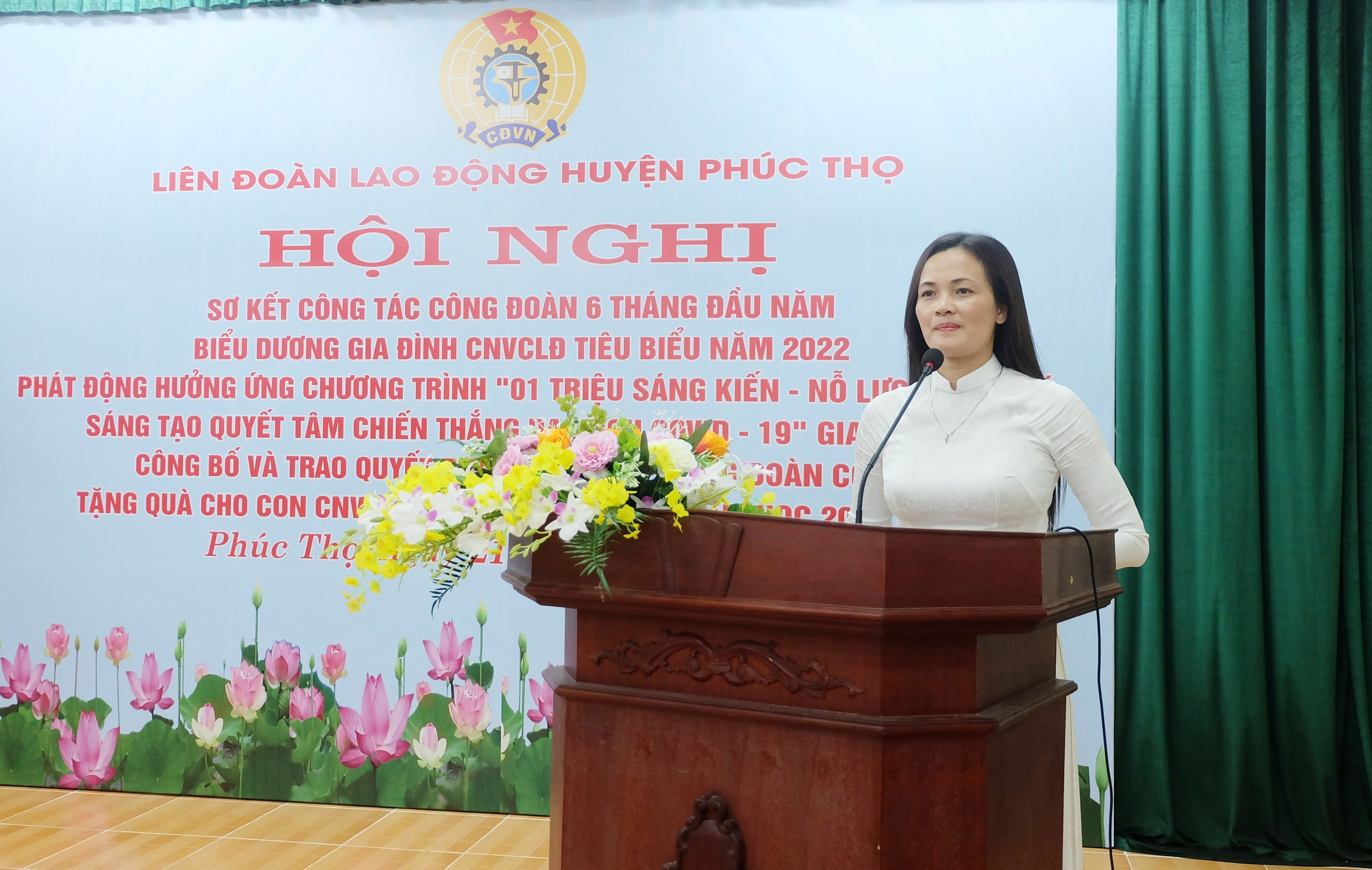 LĐLĐ huyện Phúc Thọ sơ kết hoạt động Công đoàn 6 tháng đầu năm 2022