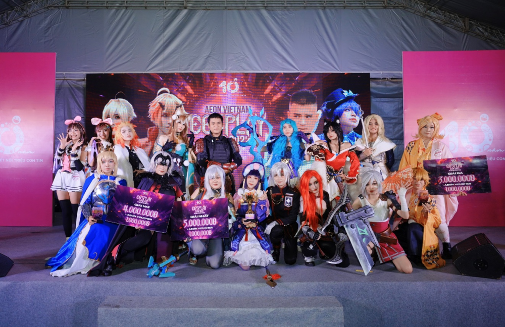 Chủ nhân các giải thưởng Nhất, Nhì, Ba tại cuộc thi hóa trang “AEON Cosplay Expo 2022”