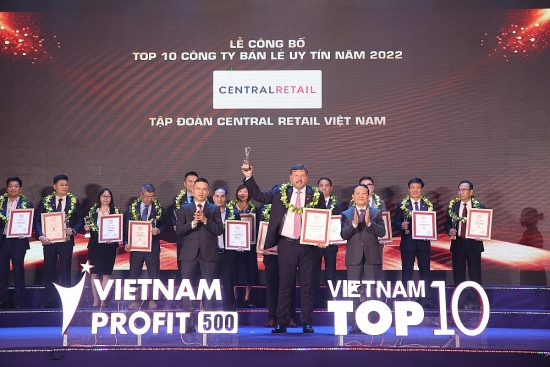 Central Retail lần thứ 2 liên tiếp đứng vị trí quán quân Top 10 Công ty uy tín ngành bán lẻ