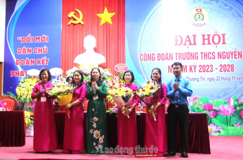 Huyện Thường Tín: Tổ chức thành công Đại hội Công đoàn Trường Trung học cơ sở Nguyễn Trãi A