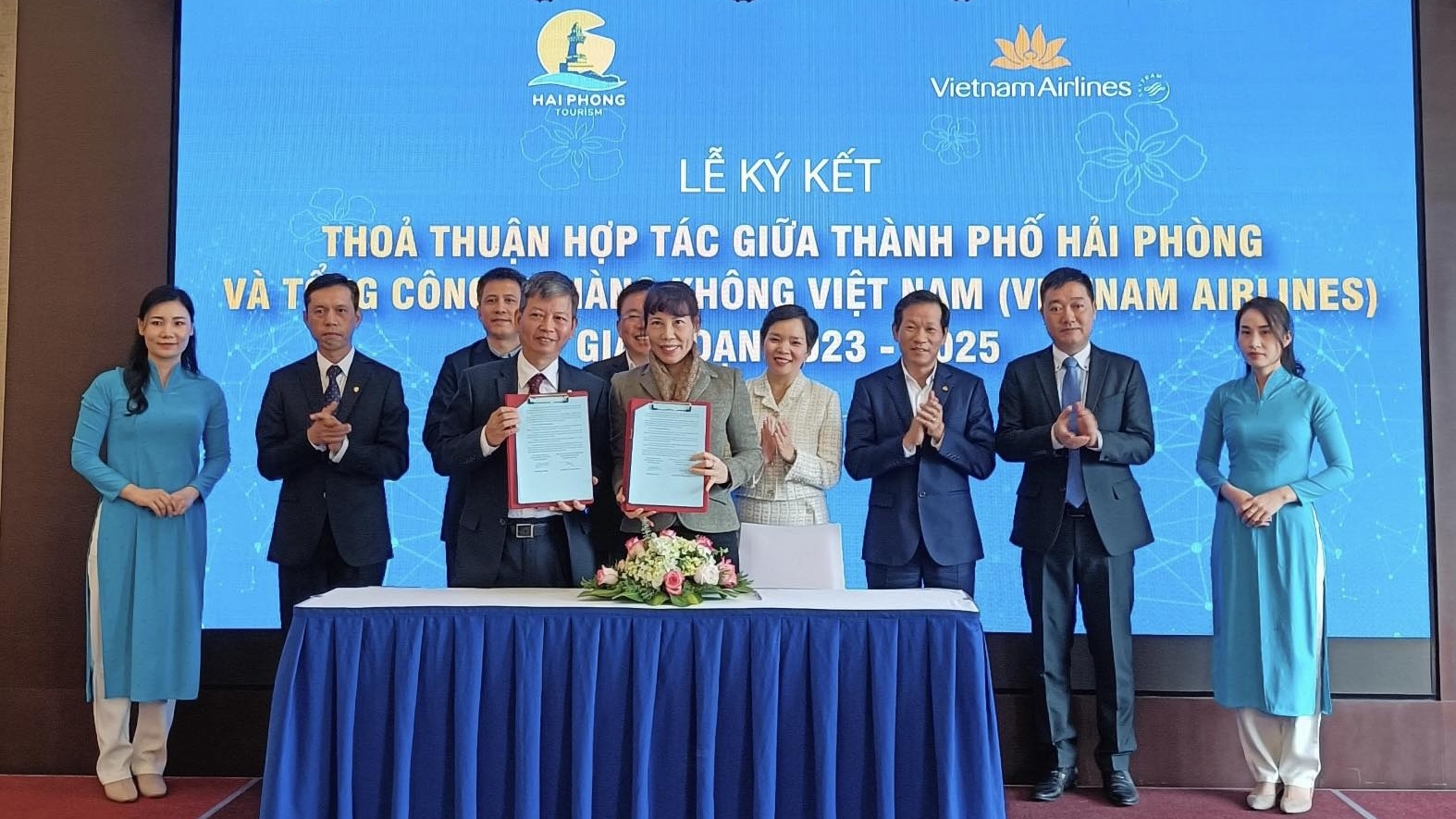 Vietnam Airlines và thành phố Hải Phòng ký kết thỏa thuận hợp tác giai đoạn 2023 - 2025