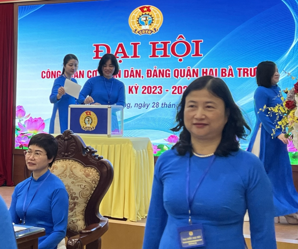 Công đoàn Cơ quan Dân, Đảng quận Hai Bà Trưng tổ chức thành công Đại hội Công đoàn nhiệm kỳ 2023-2028