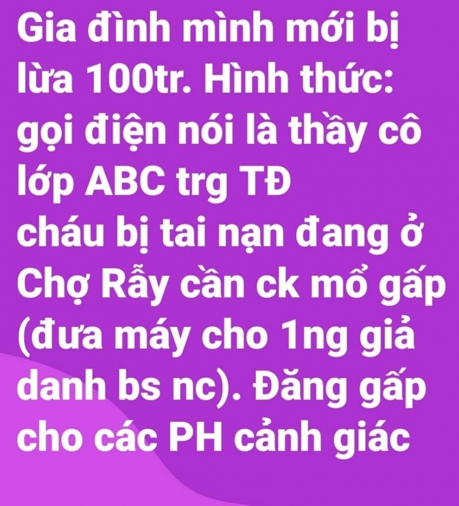 Phụ huynh bị lừa 200 triệu đồng với chiêu trò "con cấp cứu" tại Bệnh viện Chợ Rẫy