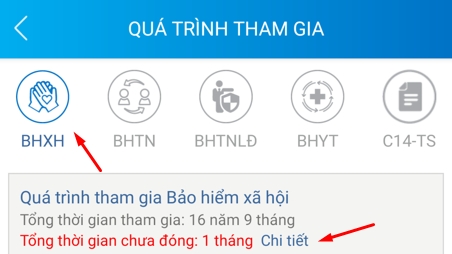 Bổ sung tính năng hiển thị thời gian chưa đóng bảo hiểm xã hội trên ứng dụng VssID