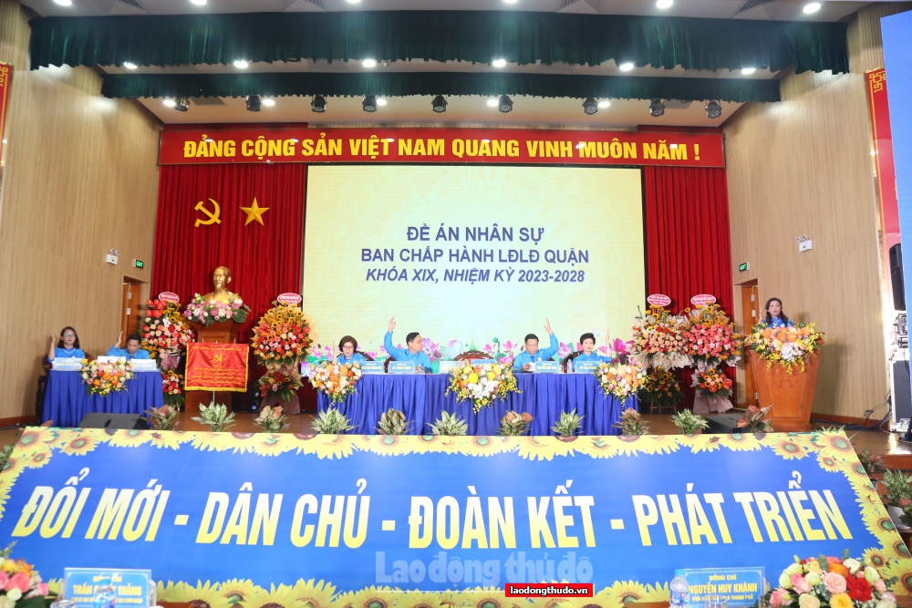 Công đoàn quận Hai Bà Trưng bầu 21 đồng chí vào Ban Chấp hành khóa XIX, nhiệm kỳ 2023 - 2028