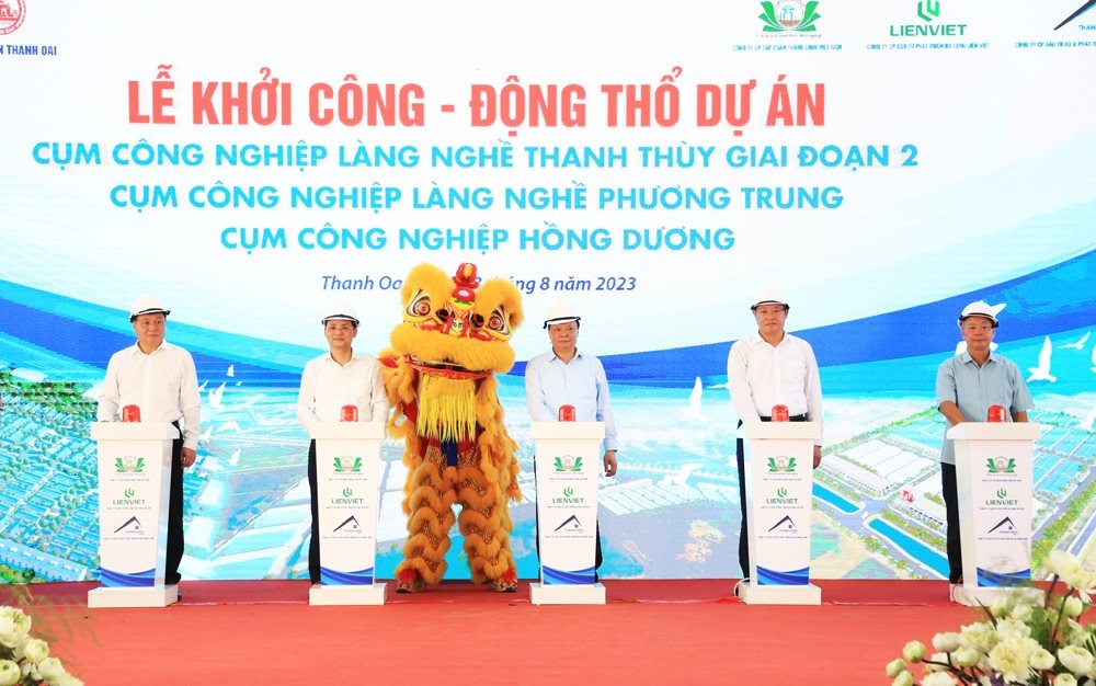 Khởi công 3 cụm công nghiệp tại huyện Thanh Oai