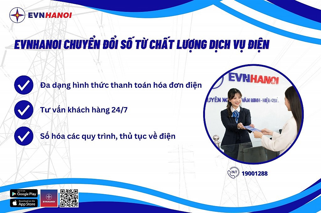 Quản lý thông tin về điện dễ dàng chỉ với “một chạm” qua App EVNHANOI