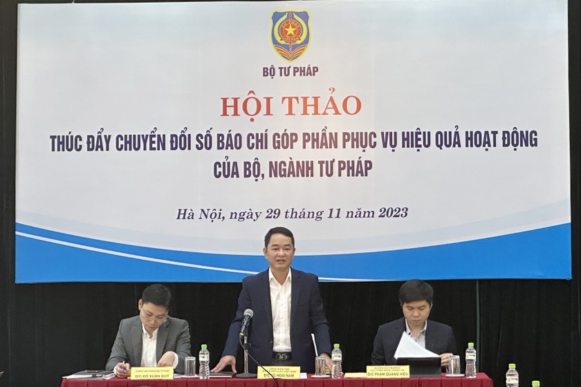 Thúc đẩy chuyển đổi số báo chí góp phần phục vụ hiệu quả hoạt động của Bộ, ngành Tư pháp