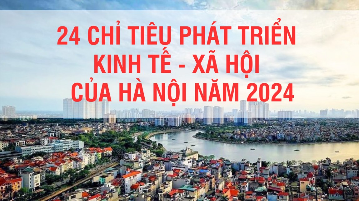24 chỉ tiêu phát triển kinh tế - xã hội của Hà Nội năm 2024