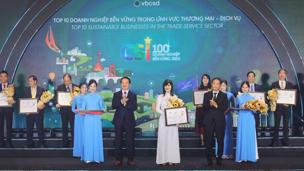 BIDV được vinh danh Top 10 Doanh nghiệp bền vững lĩnh vực thương mại - dịch vụ