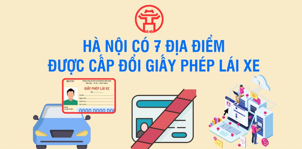 Hà Nội có 7 địa điểm được cấp đổi giấy phép lái xe