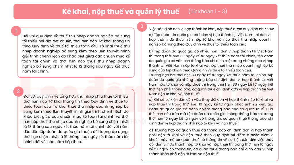 Áp dụng thuế thu nhập doanh nghiệp bổ sung theo quy định chống xói mòn cơ sở thuế toàn cầu