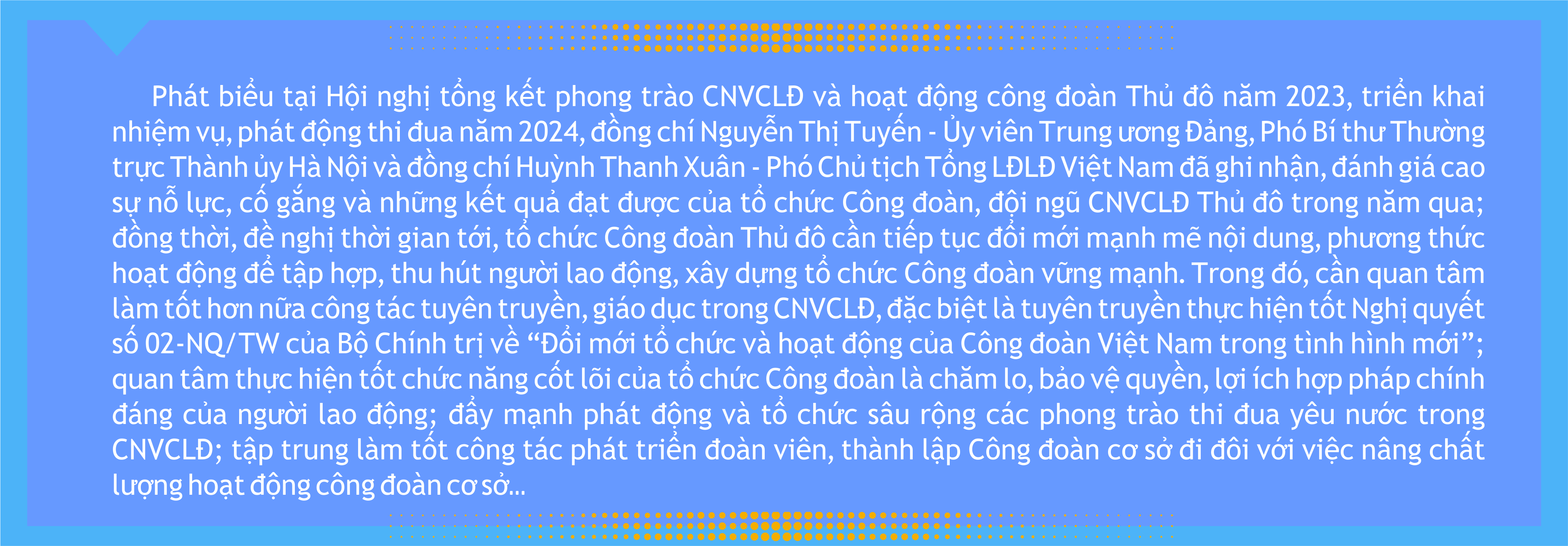 Công đoàn Thủ đô: Đổi mới, sáng tạo, nâng cao hiệu quả hoạt động