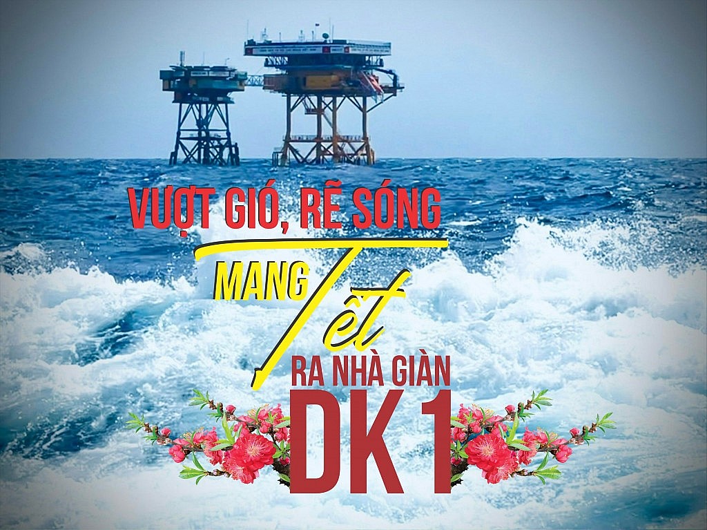 Vượt gió, rẽ sóng mang Tết ra nhà giàn DK1