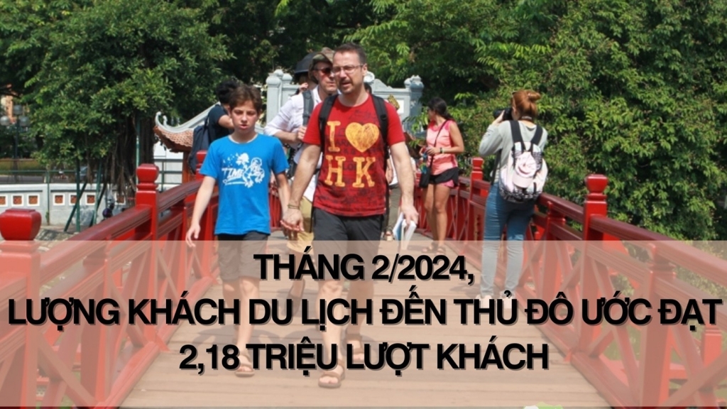 Tháng 2/2024: Khách du lịch đến Hà Nội ước đạt 2,18 triệu lượt người