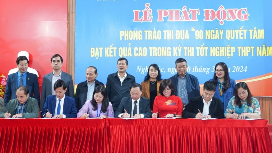 Nghệ An phát động "90 ngày quyết tâm đạt kết quả cao trong Kỳ thi tốt nghiệp THPT năm 2024”