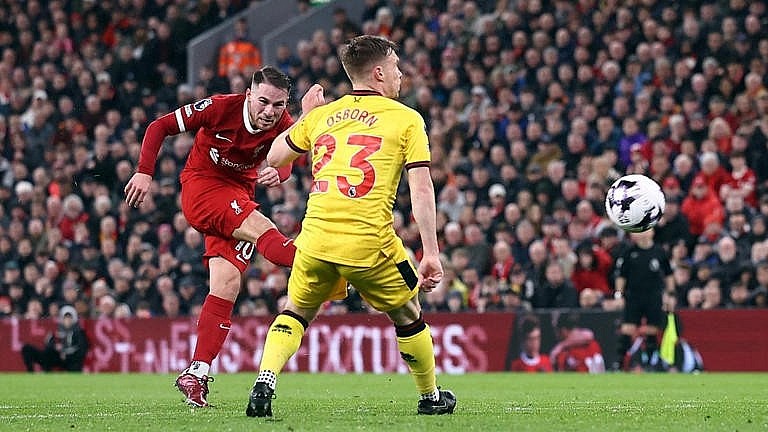 Liverpool đứng đầu bảng xếp hạng Ngoại hạng Anh