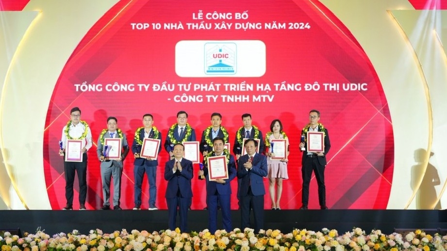 UDIC lần thứ 6 được vinh danh Top 10 Nhà thầu xây dựng năm 2024