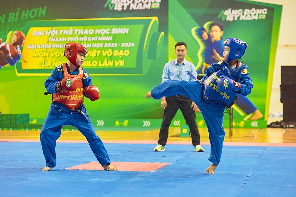 Gần 1.500 VĐV môn Vovinam Việt Võ Đạo tranh tài tại Hội khỏe Phù Đổng năm học 2023 - 2024