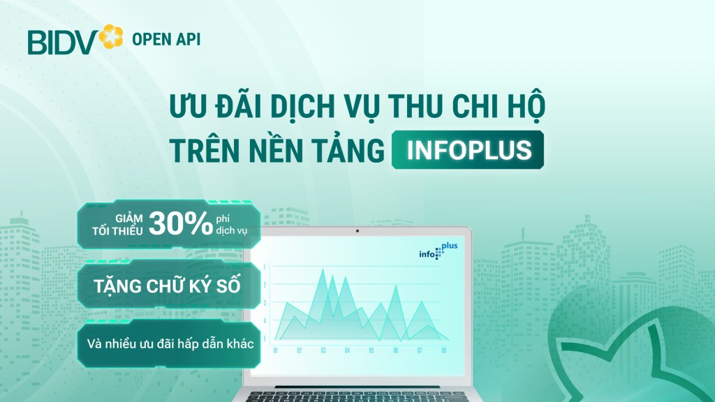 BIDV ưu đãi khách hàng sử dụng dịch vụ thu chi hộ trên nền tảng InfoPlus