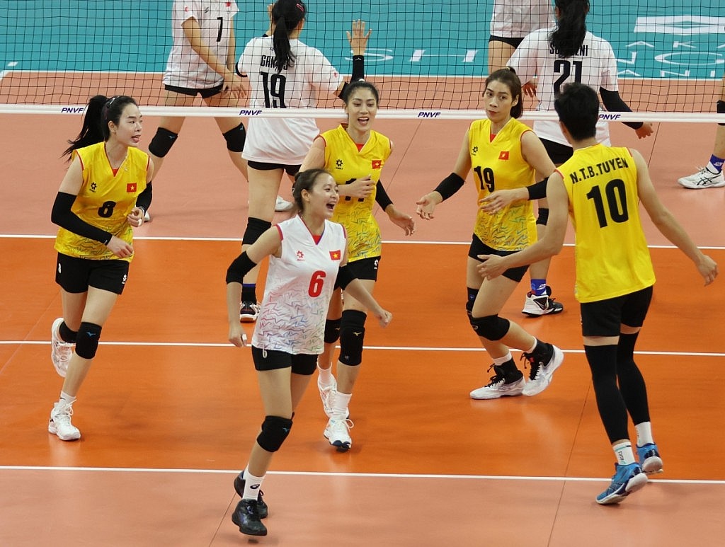 Tuyển bóng chuyền nữ Việt Nam bảo vệ thành công ngôi vương AVC Challenge Cup