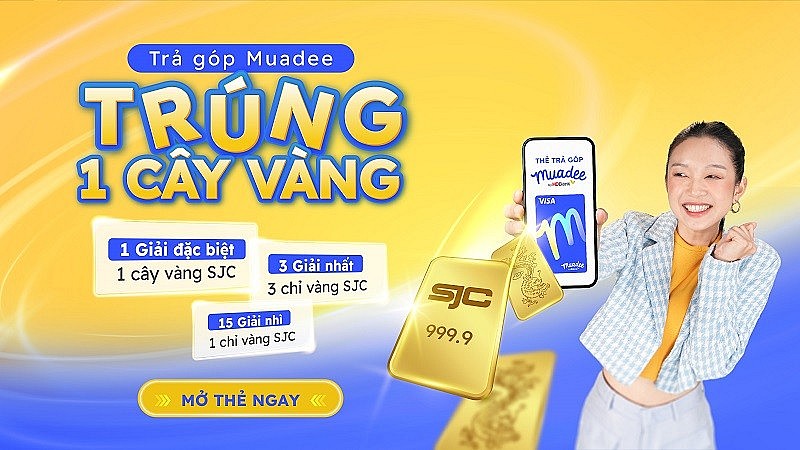 Trúng vàng cực nhàn với thẻ trả góp Muadee by HDBank