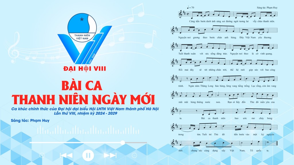 Công bố biểu trưng và ca khúc Đại hội VIII Hội LHTN thành phố Hà Nội