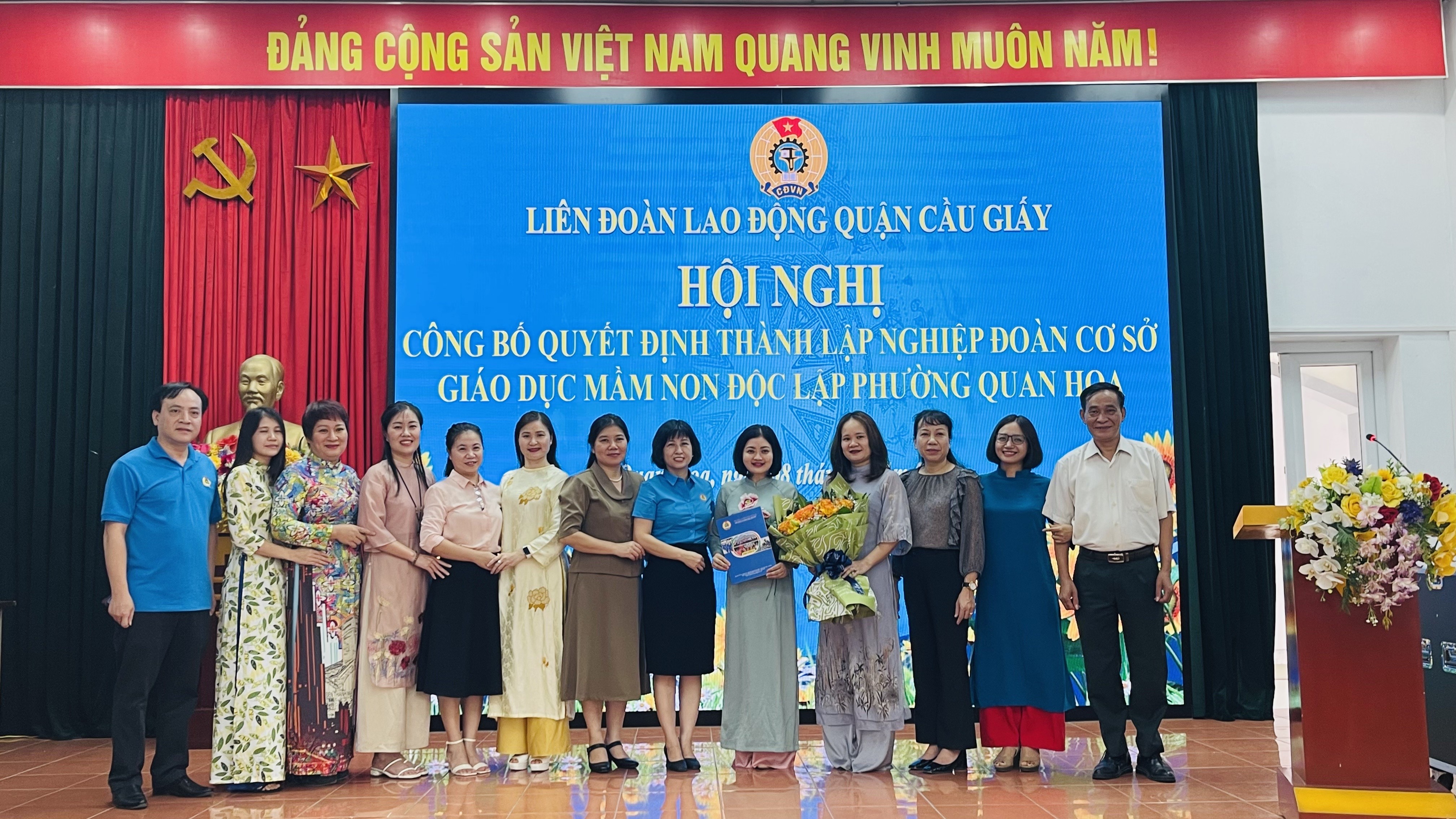 Quận Cầu Giấy: Tiếp tục mở rộng Nghiệp đoàn mầm non độc lập tại phường Quan Hoa