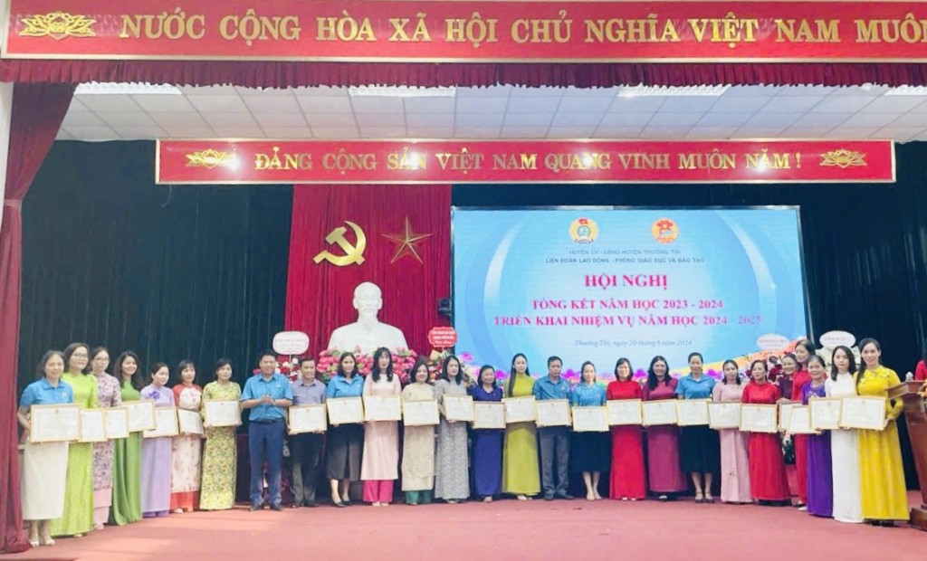 LĐLĐ huyện Thường Tín tổng kết hoạt động Công đoàn khối giáo dục năm học 2023 - 2024