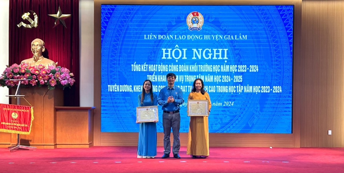 Gia Lâm: Tổng kết hoạt động công đoàn khối Giáo dục năm học 2023 - 2024