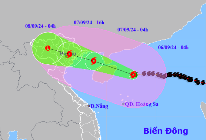 Cập nhật tình hình bão số 3: Siêu bão Yagi vào vịnh Bắc Bộ gió mạnh cấp 14