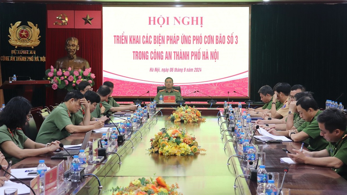 Các phương án ứng phó siêu bão Yagi của Công an Hà Nội