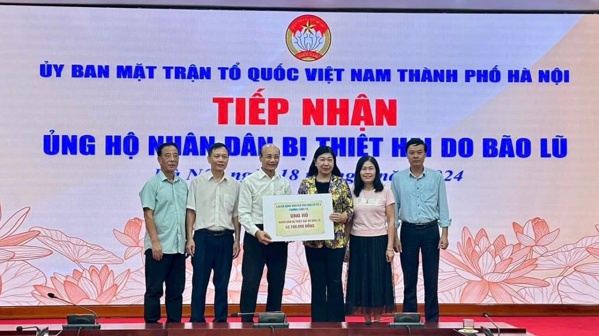 Hà Nội: Tiếp nhận hơn 98 tỷ đồng ủng hộ đồng bào bị thiệt hại do bão, lũ