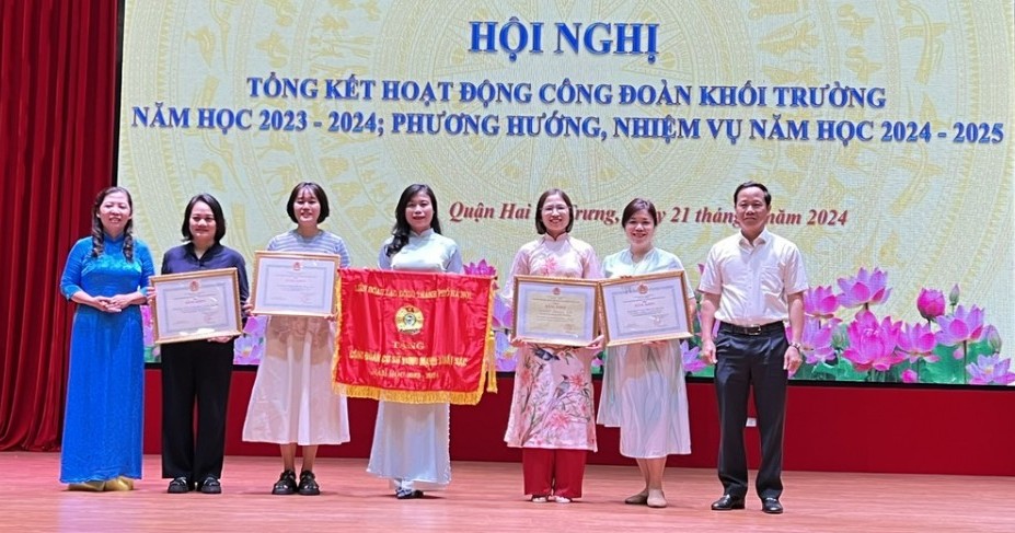 Tổng kết hoạt động Công đoàn khối trường học quận Hai Bà Trưng năm học 2023 - 2024