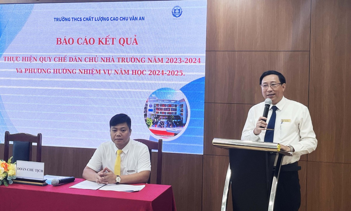 Đoàn viên Công đoàn Trường THCS Chu Văn An thi đua hoàn thành tốt các chỉ tiêu năm học 2024 - 2025