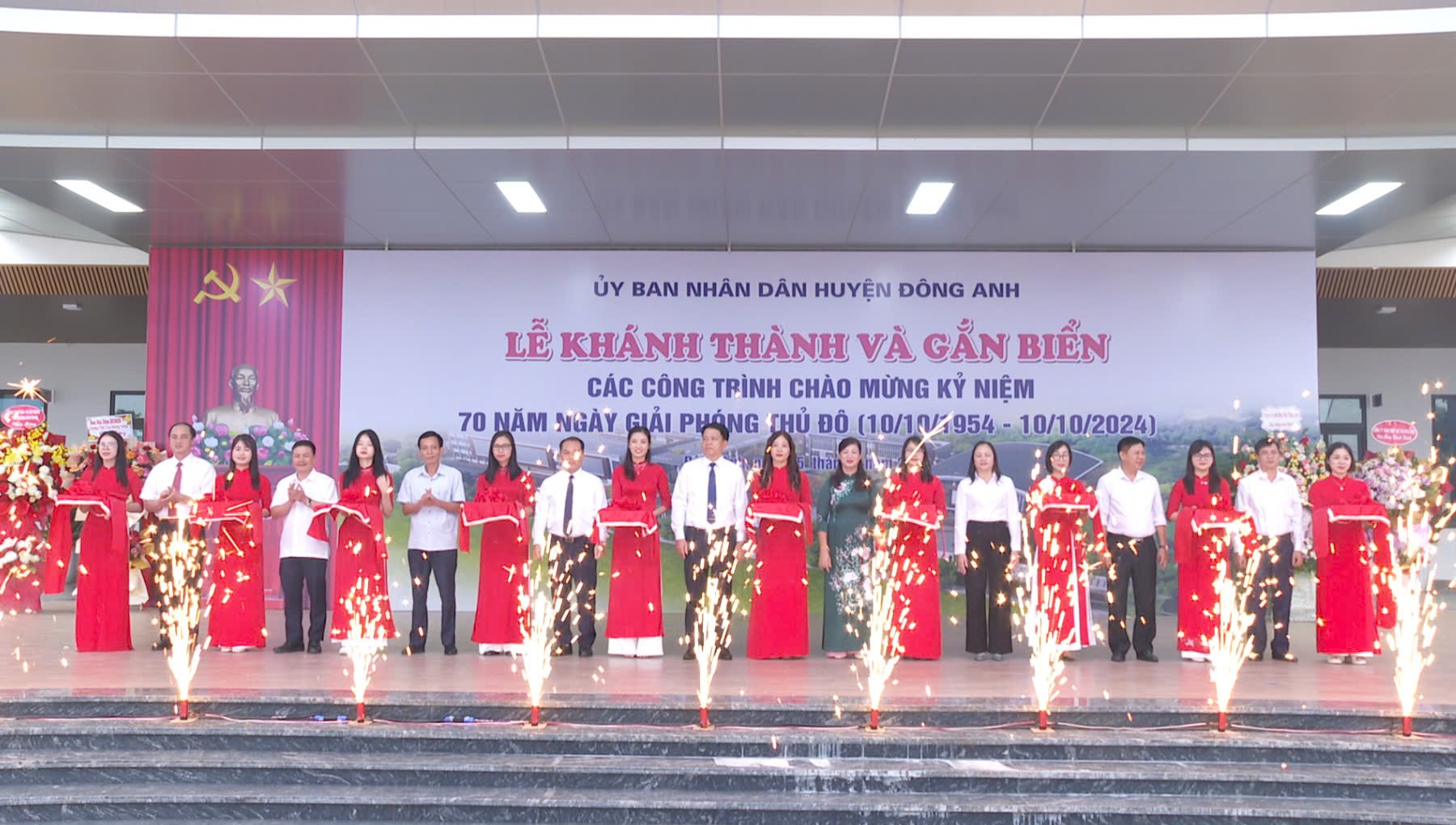 Đông Anh: Khánh thành, gắn biển 10 công trình chào mừng 70 năm Ngày Giải phóng Thủ đô