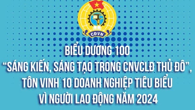 Infographic: Biểu dương 100 “Sáng kiến, sáng tạo trong CNVCLĐ Thủ đô”, 10 doanh nghiệp tiêu biểu vì người game bài uy tín
