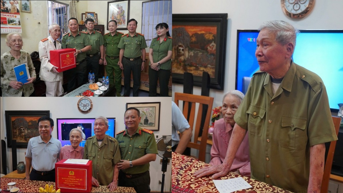 Công an Hà Nội thăm hỏi, tri ân cán bộ, chiến sĩ tham gia tiếp quản Thủ đô tháng 10/1954