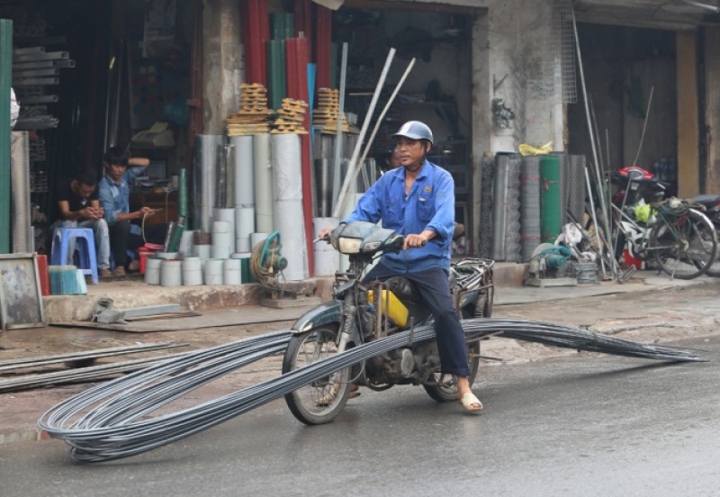 Siết chặt hoạt động chở hàng bằng xe thô sơ