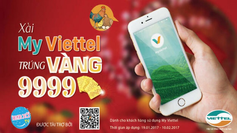 Viettel triển khai chương trình quay số “Xài MyViettel trúng vàng 9999”