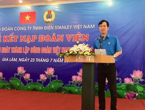 cong doan cong ty tnhh dien stanley viet nam ket nap 150 doan vien moi