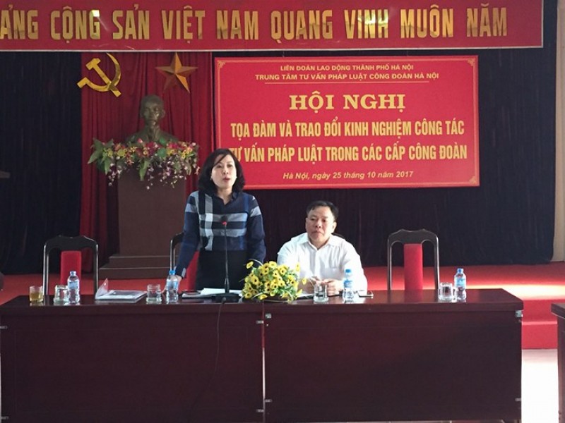 toa dam trao doi kinh nghiem tu van phap luat trong cac cap cong doan thu do