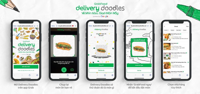 grab ra mat delivery doodles su tro giup dieu ky tu tri thong minh nhan tao