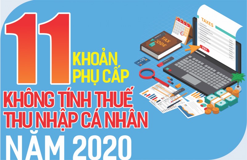 Infographic: Những khoản phụ cấp không tính thuế thu nhập cá nhân năm 2020