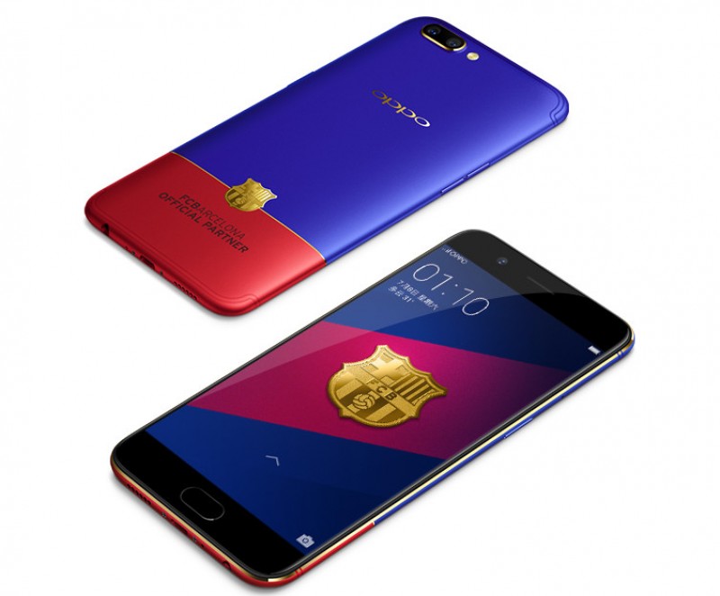 Phiên bản đặc biệt Oppo R11 FC Barcelona  với logo được mạ vàng 18K