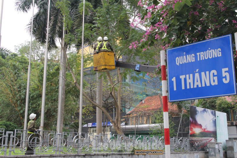 ha noi chinh trang duong pho truoc them hoi nghi hoa ky trieu tien