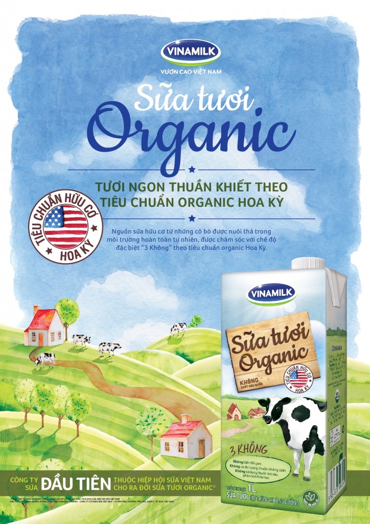 Vinamilk giới thiệu sữa tươi organic chuẩn USDA tại Việt Nam