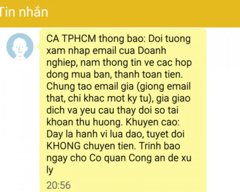 Cảnh báo chiêu thức lừa tiền bằng email giả, nhá máy lúc nửa đêm