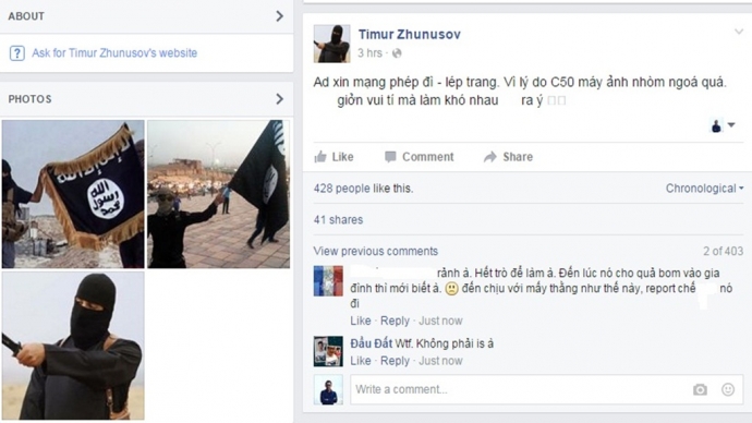 Lập Facebook giả thành viên IS: Trò đùa quá nguy hiểm!