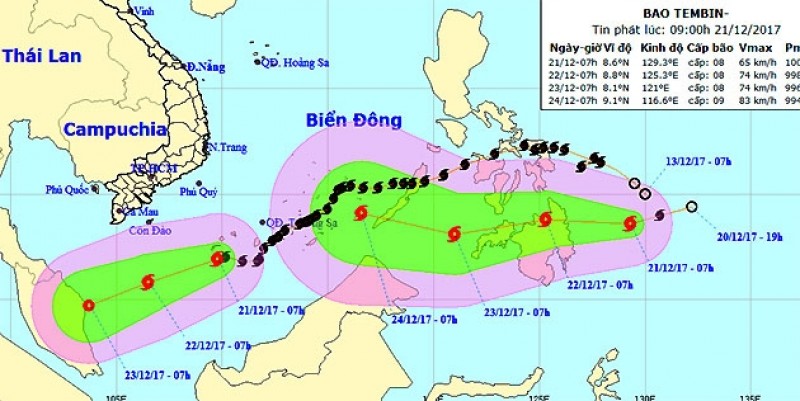 Bão số 15 suy yếu, xuất hiện bão mới gần Biển Đông